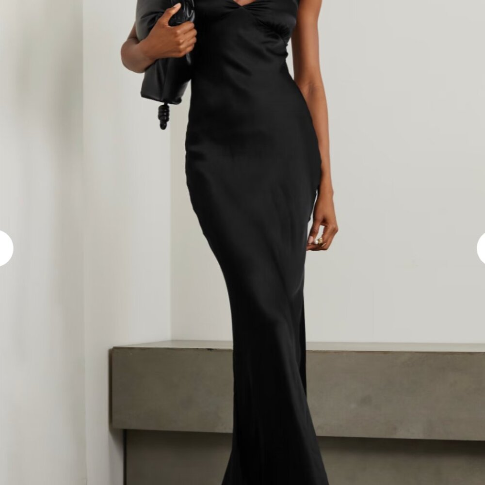 FAITHFULL THE BRAND + Net Sustain Santiana Open-back Satin Maxi Size M/US 6 NWT
